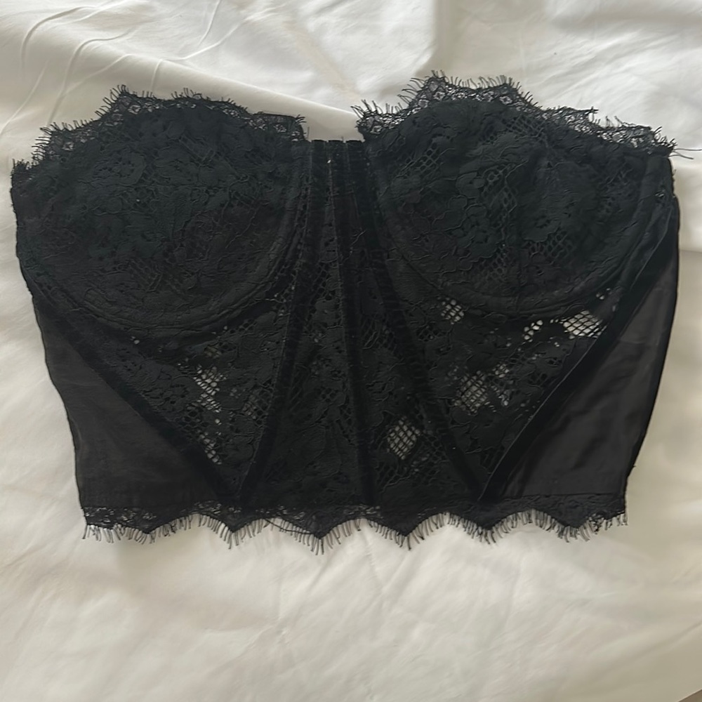 4th and reckless black lace corset top